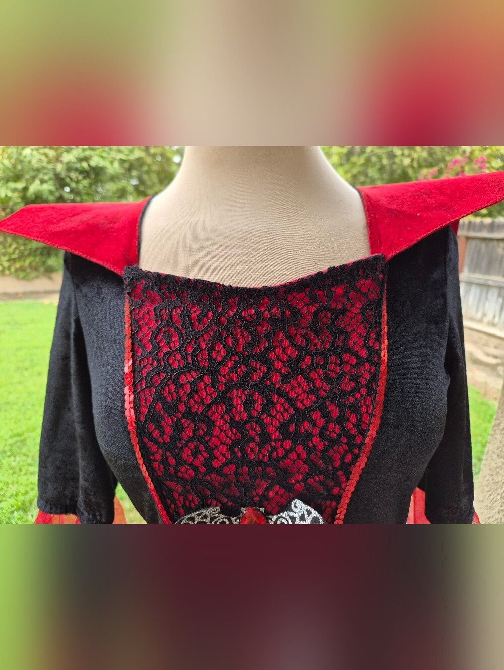 🦇 Gothic Vampire Princess Halloween Costume Dress Youth XL, Adult M #0489 - Picture 2 of 11